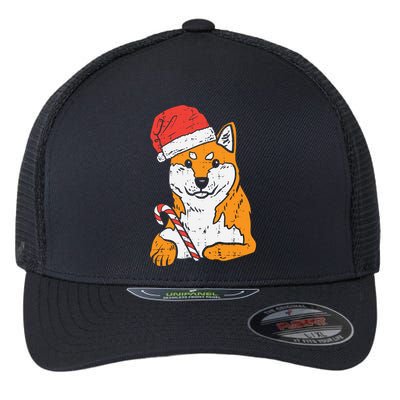 Santa Hat Shiba Inu Akita Dog Christmas Pajamas Xmas Pj Doge Meaningful Gift Flexfit Unipanel Trucker Cap