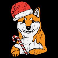 Santa Hat Shiba Inu Akita Dog Christmas Pajamas Xmas Pj Doge Meaningful Gift Drawstring Bag