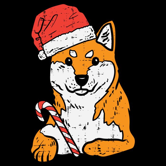 Santa Hat Shiba Inu Akita Dog Christmas Pajamas Xmas Pj Doge Meaningful Gift Drawstring Bag
