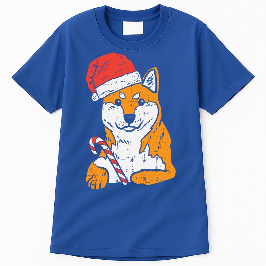 Santa Hat Shiba Inu Akita Dog Christmas Pajamas Xmas Pj Doge Meaningful Gift Tall T-Shirt