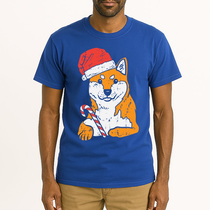 Santa Hat Shiba Inu Akita Dog Christmas Pajamas Xmas Pj Doge Meaningful Gift Tall T-Shirt