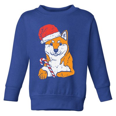 Santa Hat Shiba Inu Akita Dog Christmas Pajamas Xmas Pj Doge Meaningful Gift Toddler Sweatshirt