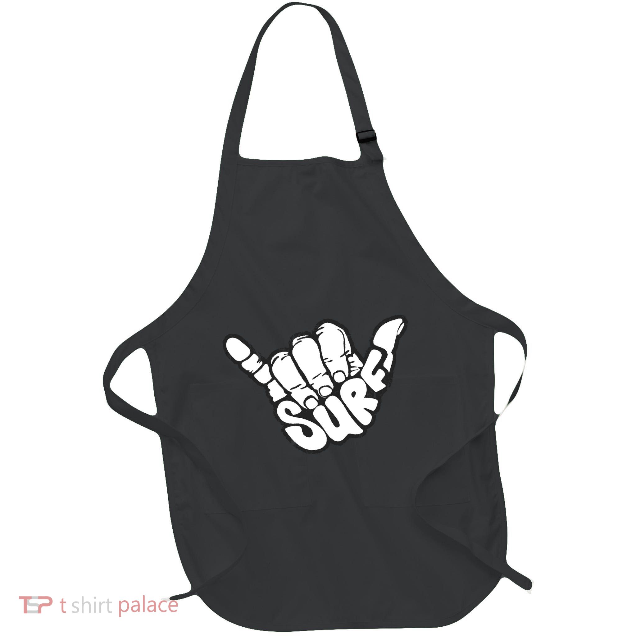 Surfing Hand Full-Length Apron With Pockets