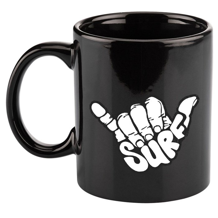 Surfing Hand 11oz C Handle Ceramic Mug