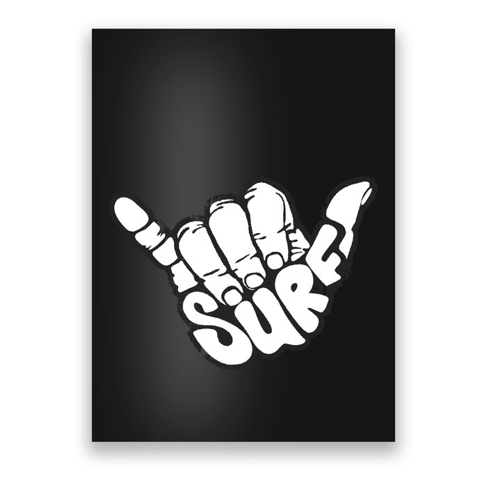 Surfing Hand Poster