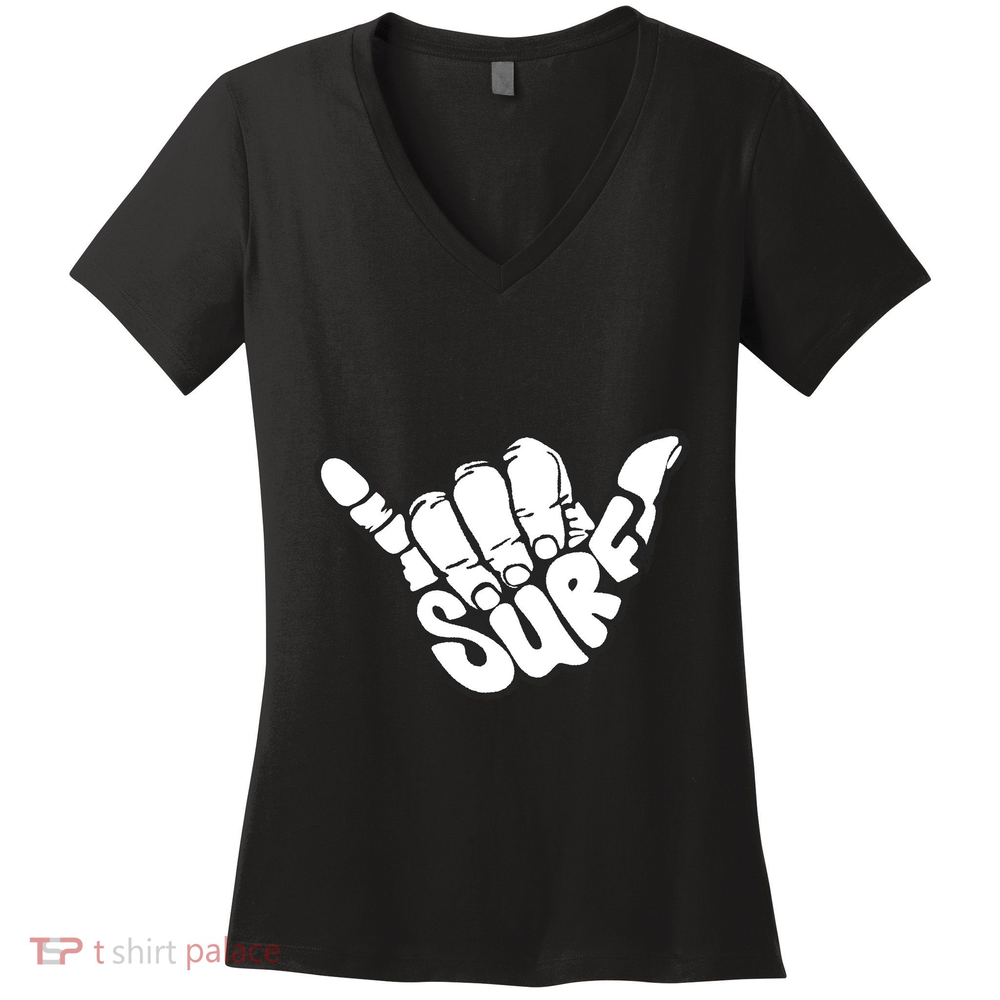 Surfing Hand Women's V-Neck T-Shirt