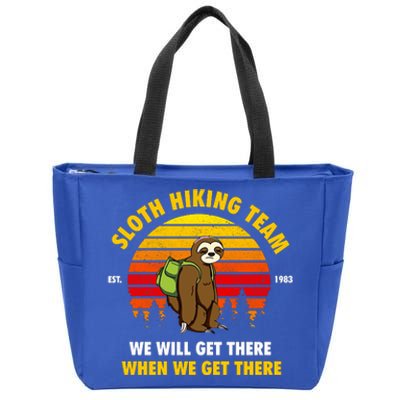 Sloth Hiking Sloth Hiking Team Zip Tote Bag