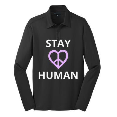 Stay Human Silk Touch Performance Long Sleeve Polo