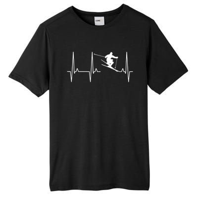 Ski Heartbeat Skiing Winter Snow Sports Skiers Players Art Great Gift Tall Fusion ChromaSoft Performance T-Shirt