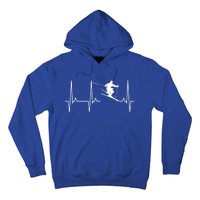 Ski Heartbeat Skiing Winter Snow Sports Skiers Players Art Great Gift Hoodie