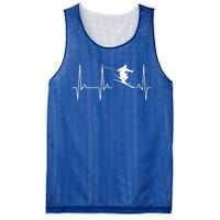 Ski Heartbeat Skiing Winter Snow Sports Skiers Players Art Great Gift Mesh Reversible Basketball Jersey Tank