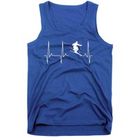 Ski Heartbeat Skiing Winter Snow Sports Skiers Players Art Great Gift Tank Top