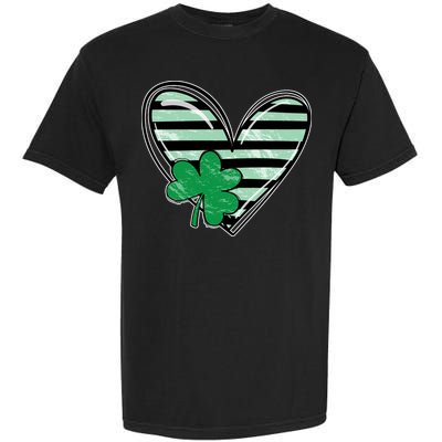 Shamrock Heart St Patrick Day Cute Garment-Dyed Heavyweight T-Shirt