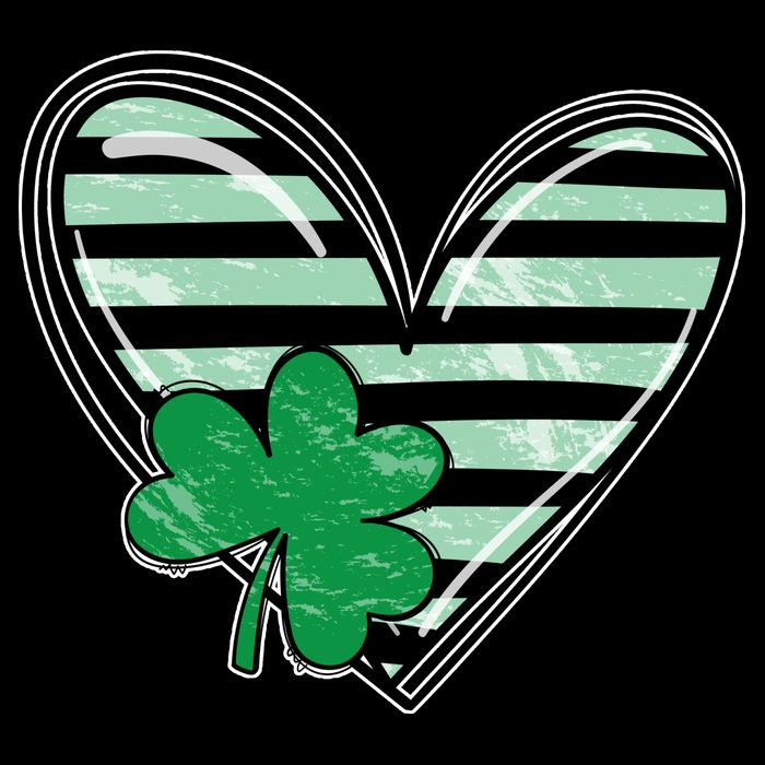 Shamrock Heart St Patrick Day Cute USA-Made Doggie Bandana