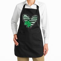 Shamrock Heart St Patrick Day Cute Apron