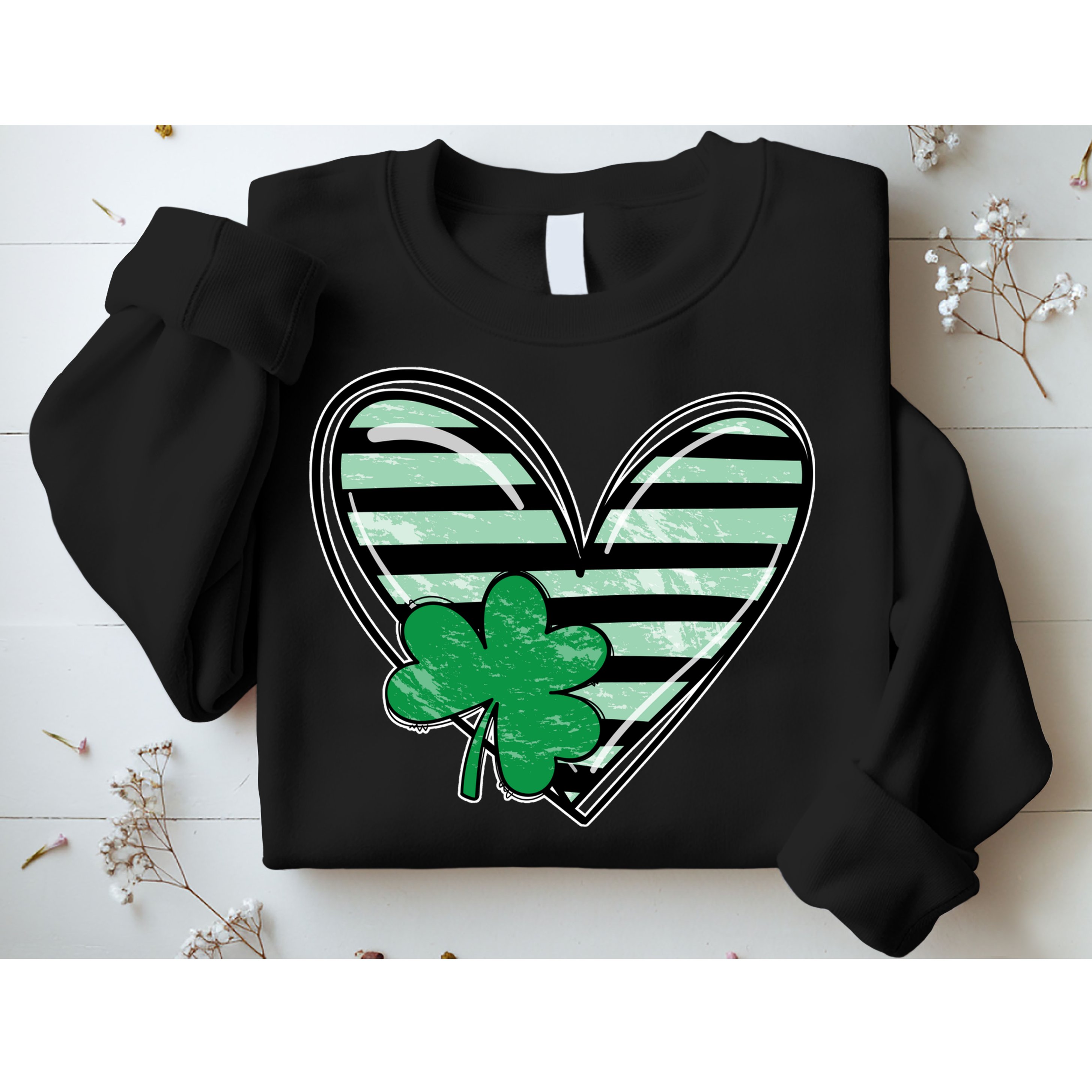 Shamrock Heart St Patrick Day Cute Sweatshirt