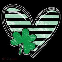 Shamrock Heart St Patrick Day Cute Flat Bill Trucker Hat