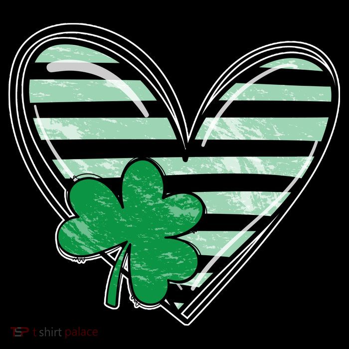 Shamrock Heart St Patrick Day Cute Flat Bill Trucker Hat