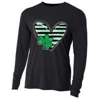 Shamrock Heart St Patrick Day Cute Cooling Performance Long Sleeve Crew