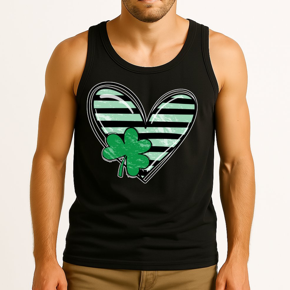 Shamrock Heart St Patrick Day Cute Tank Top