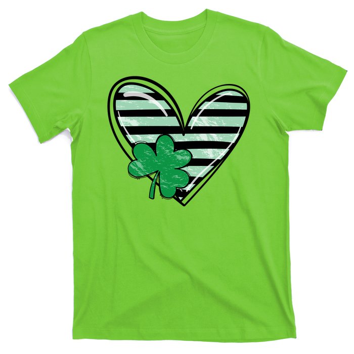 Shamrock Heart St Patrick Day Cute T-Shirt