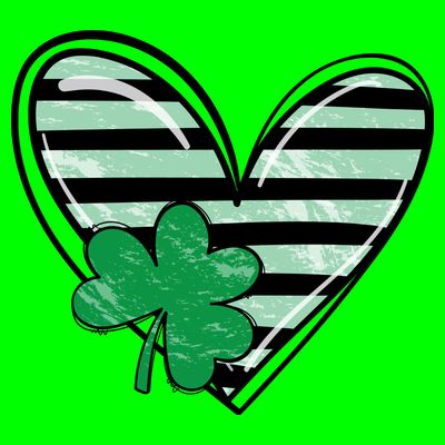 Shamrock Heart St Patrick Day Cute T-Shirt