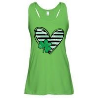 Shamrock Heart St Patrick Day Cute Ladies Essential Flowy Tank
