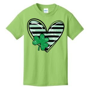 Shamrock Heart St Patrick Day Cute Kids T-Shirt