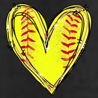 Softball Heart Softball Game Day Softball Mom Lovers Gift 7 Panel Mesh Trucker Snapback Hat