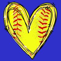 Softball Heart Softball Game Day Softball Mom Lovers Gift V-Neck T-Shirt