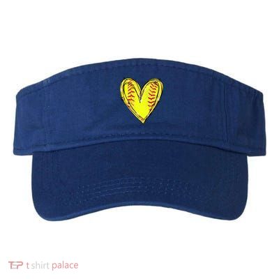 Softball Heart Softball Game Day Softball Mom Lovers Gift Visor