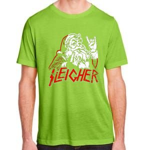 Sleigher Hail Santa Heavy Metal Christmas Adult ChromaSoft Performance T-Shirt