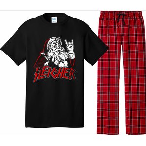 Sleigher Hail Santa Heavy Metal Christmas Pajama Set