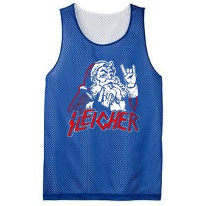 Sleigher Hail Santa Heavy Metal Christmas Mesh Reversible Basketball Jersey Tank