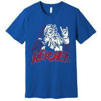 Sleigher Hail Santa Heavy Metal Christmas Premium T-Shirt