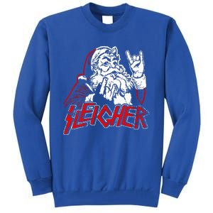 Sleigher Hail Santa Heavy Metal Christmas Tall Sweatshirt