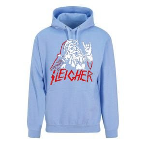 Sleigher Hail Santa Heavy Metal Christmas Unisex Surf Hoodie