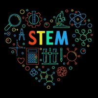 Stem Heart Science Technology Engineering Math Teachers Full-Length Apron With Pockets