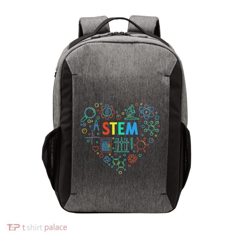 Stem Heart Science Technology Engineering Math Teachers Vector Backpack