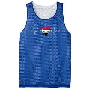 Syrian Heartbeat Syria Flag Gift Mesh Reversible Basketball Jersey Tank