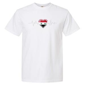 Syrian Heartbeat Syria Flag Gift Garment-Dyed Heavyweight T-Shirt