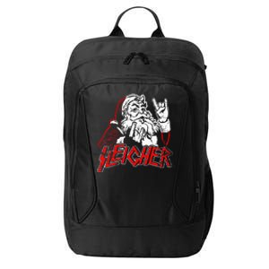 Sleigher Hail Santa Heavy Metal Christmas City Backpack