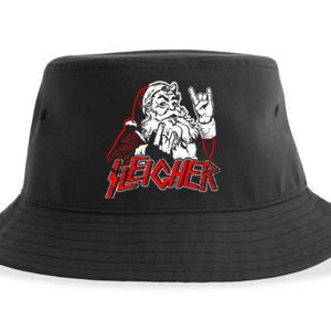 Sleigher Hail Santa Heavy Metal Christmas Sustainable Bucket Hat