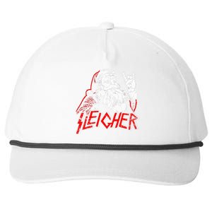 Sleigher Hail Santa Heavy Metal Christmas Snapback Five-Panel Rope Hat