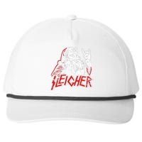 Sleigher Hail Santa Heavy Metal Christmas Snapback Five-Panel Rope Hat