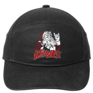 Sleigher Hail Santa Heavy Metal Christmas 7-Panel Snapback Hat