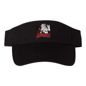 Sleigher Hail Santa Heavy Metal Christmas Valucap Bio-Washed Visor