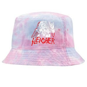 Sleigher Hail Santa Heavy Metal Christmas Tie-Dyed Bucket Hat