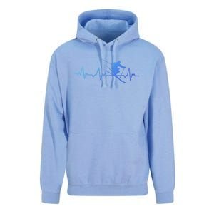 Ski Heartbeat Skiing Cool Gift Cute Gift Unisex Surf Hoodie