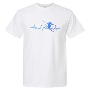 Ski Heartbeat Skiing Cool Gift Cute Gift Garment-Dyed Heavyweight T-Shirt